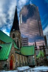 Christ Church Cathedral with KMPG tower